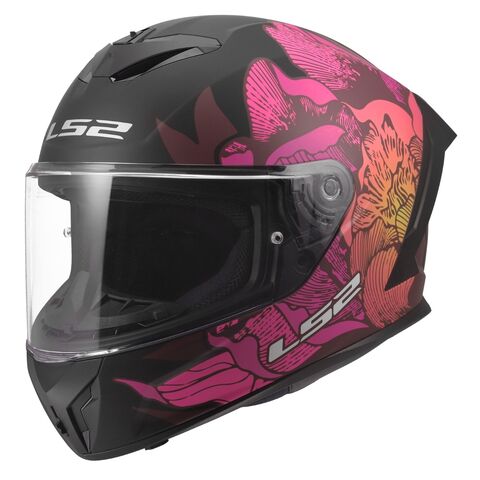 LS2 Rapid III Poppies Helmet Matte Black/Pink / LG [Open Box]