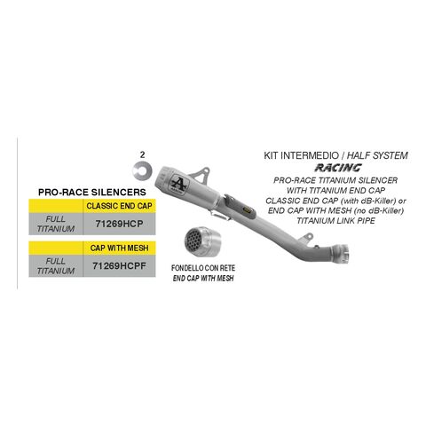 Arrow Indy Half Exhaust System Kawasaki Ninja ZX-10R / ZX-10RR 2026