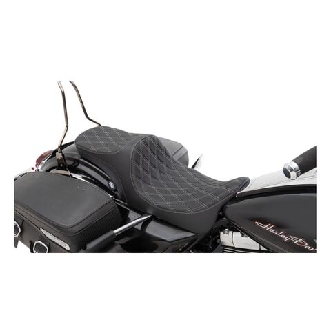 Drag Specialties Predator III 2-Up Seat For Harley Touring 2008-2025 Extended reach / Smooth / Solar... [Open Box]