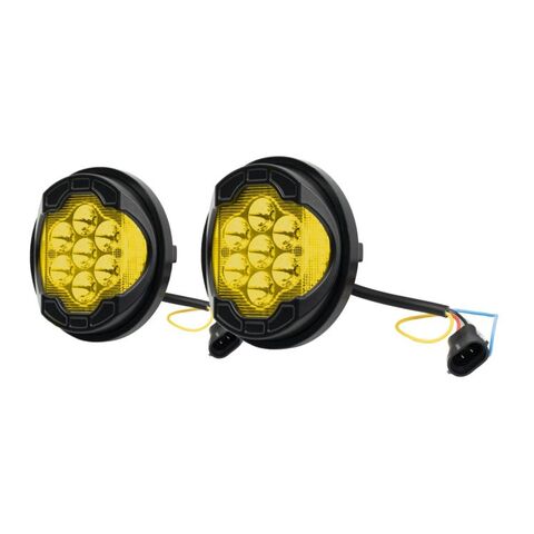 HogWorkz Goldtooth LED Performance Passing Lamps For Harley Touring 1994-2025