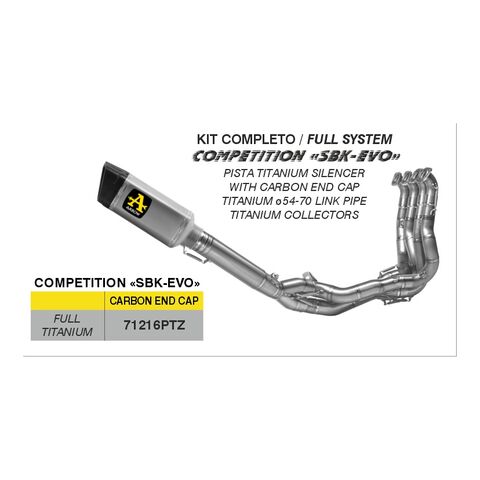 Arrow Competition SBK EVO Exhaust System Kawasaki ZX-10R / RR 2026