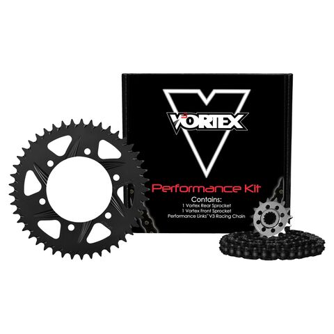 Vortex V3 SSA Chain And Sprocket Kit Kawasaki ZX14R 2012-2025 Black Chain [Open Box]