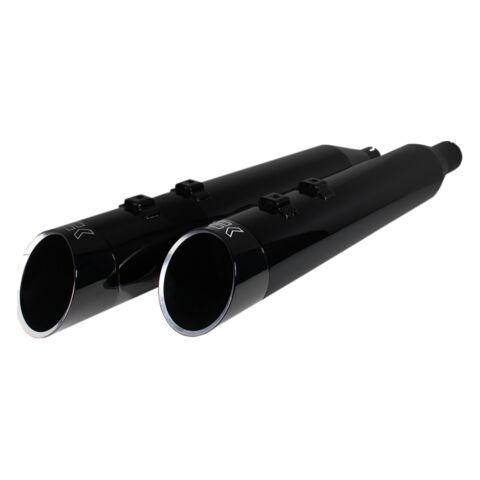 Khrome Werks HP Plus 4.5" Edge Tip Slip-On Mufflers For Harley Touring 2017-2026 Obsidian W/ Obsidian Edge Tip [Blemished - Good]