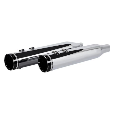 Khrome Werks HP Plus 4 1/2" Slip-On Mufflers For Harley Touring / Trike 1995-2026 With Chrome Edge Tip / Chrome [Blemished - Good]