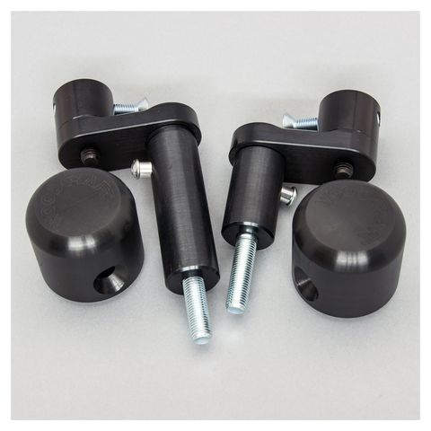 Woodcraft Frame Slider Kit Kawasaki Ninja 400 / Z400 / Ninja 500 / Z500 2018-2026 Black / No Cut Kit [Blemished - Good]