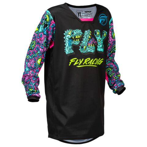Fly Racing Youth Kinetic Mutant Jersey Black/Multi / Youth SM [Blemished - Good]