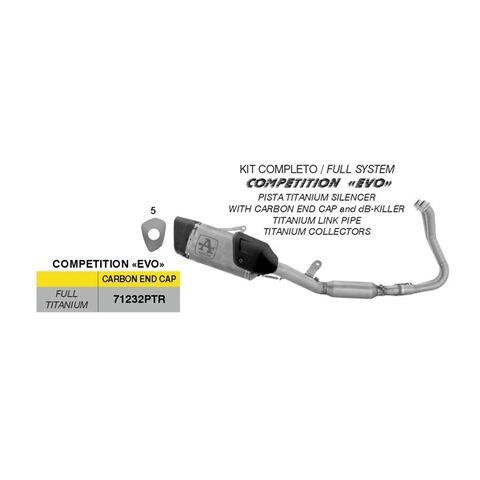 Arrow Competition EVO Pista Exhaust System Yamaha R7 2026