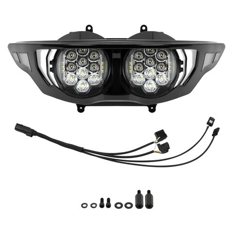 HogWorkz Silvertooth Performance LED Headlight For Harley Road Glide 2023-2026