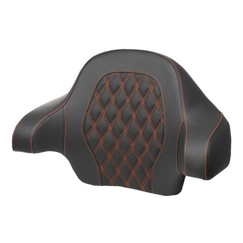 Saddlemen RoadSofa LS Lattice Stitch Tour Pack Backrest Pad For Harley Touring 2014-2025 Orange Stitc... [Open Box]