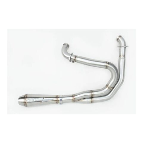 Stealth Pipes Inc 2 into 1 High Performance Exhaust For Harley Dyna 2006-2017 Reverse Cone [Blemished - Good]