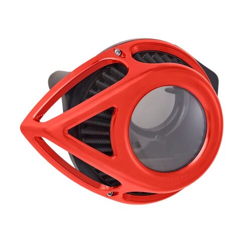 Arlen Ness Clear Tear Sucker Air Cleaner Kit For Harley Twin Cam 1999-2017 Red [Open Box]