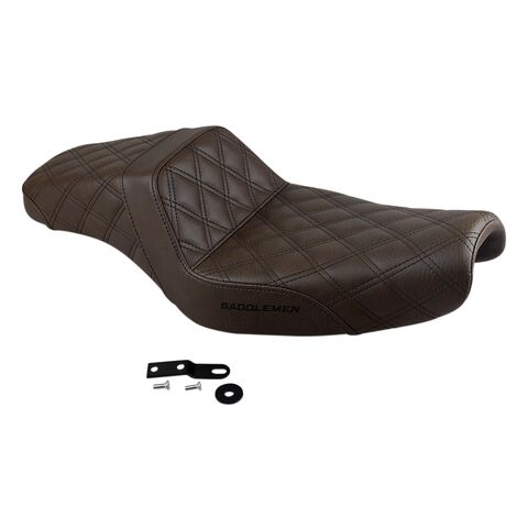 Saddlemen Step-Up LS Lattice Stitch Seat For Harley Sportster With 3.3 Gallon Tank 2004-2022 Black / Full Lattice... [Previously Installed]