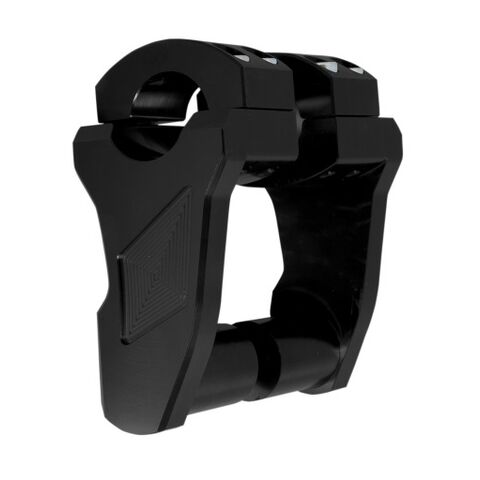 Rox Extended Stem Pivoting Risers For 1" Handlebars 3" Tall / Black Anodized [Blemished - Very Good]