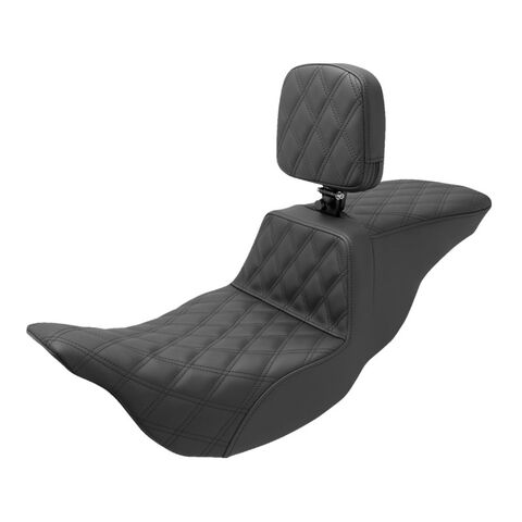 Saddlemen Tour Step-Up LS Lattice Stitch Seat For Harley Touring 2008-2025 Black / Full Lattice Stitc... [Open Box] Full Lattice Stitch LS w... [Blemished - Good]