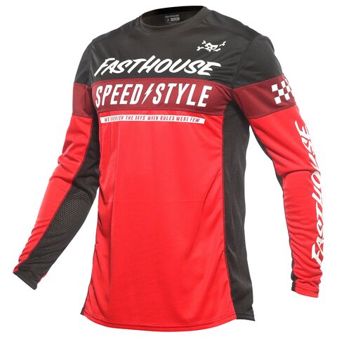 Fasthouse Grindhouse Akin Jersey Red/Black / 2XL [Open Box]
