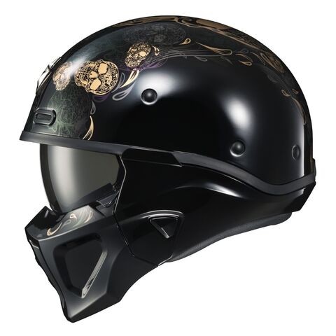 Scorpion EXO Covert X Kalavera Helmet Black/Gold/Grey / LG [Open Box]