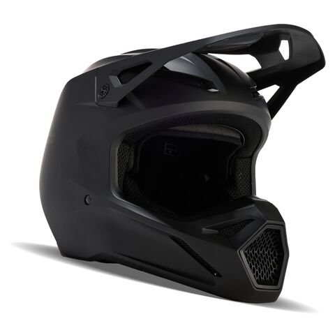 Fox Racing V1 Solid Helmet Matte Black / LG [Open Box]