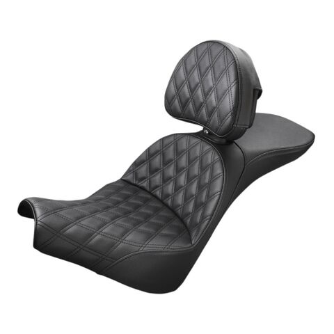 Saddlemen Explorer LS Lattice Stitch Seat For Harley Softail 2018-2026 Lattice Stitch LS / With Driver Backrest [Previously Installed]