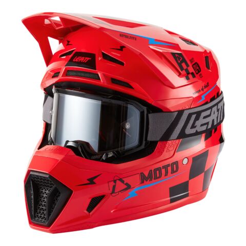 Leatt Moto 7.5 V27 Helmet w/ Velocity 4.5 Goggles