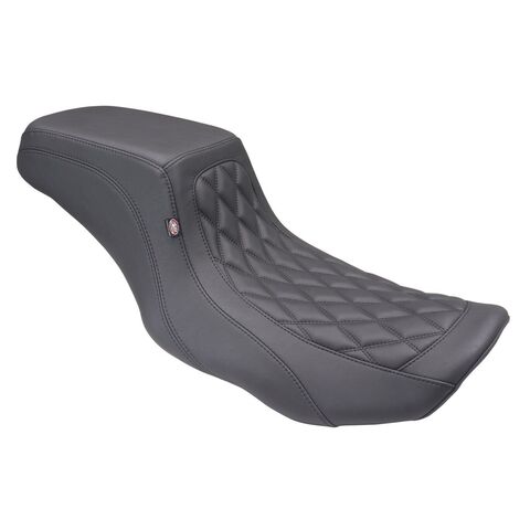 Mustang Squareback Double Diamond Stitch Seat For Harley FLHX / FLTRX 2023-2026 Double Diamond w/ Smo... [Open Box]