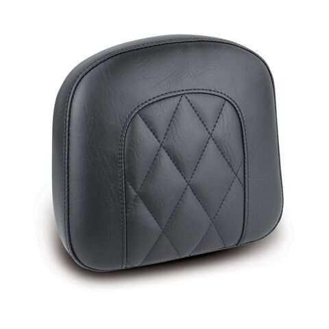Mustang Sissy Bar Pad for Harley With Medallion Style Sissy Bars Upright Diamond Stitch, Black / 9" H x 7.5" W [Blemished - Good]