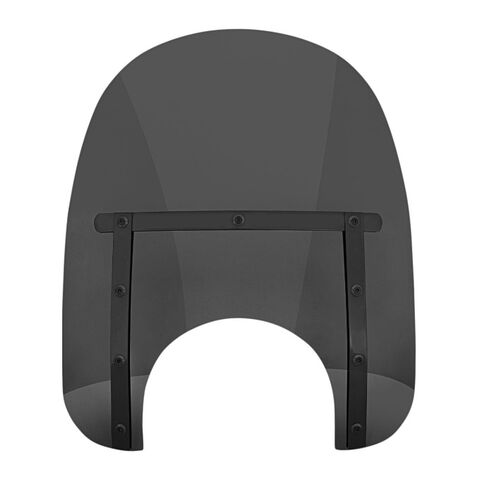 Memphis Shades Memphis Slim Windshield With 9" Headlight Cutout Dark Black Smoke/Black / 15" Tall [Open Box]