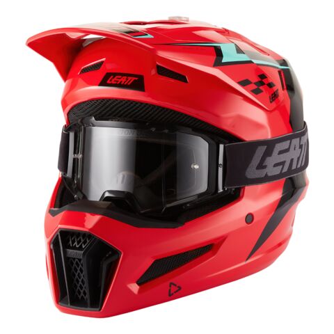 Leatt Youth Moto 3.5 V27 Helmet w/ Vizion 2.5 S Goggles