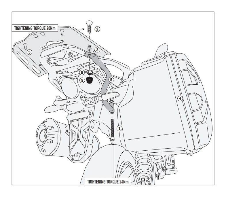 Givi 8209KIT For SRA8209 Aluminum Top Case Rack Moto Guzzi V85 TT 2024-2026