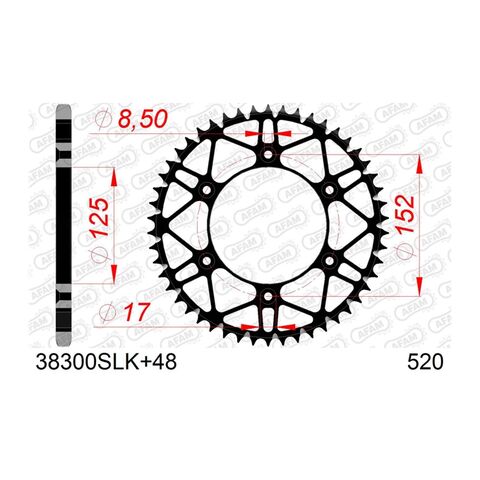 AFAM Self Cleaning Rear Steel Sprocket Beta 125cc-498cc
