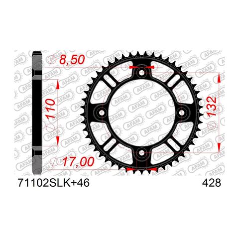 AFAM Self Cleaning Rear Steel Sprocket Gas Gas / Husqvarna / KTM 85cc-105cc