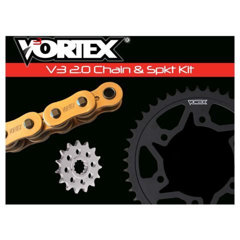 Vortex V3 WSS Chain And Sprocket Kit Suzuki GSXR750 2000-2003 Gold Chain [Blemished - Good]