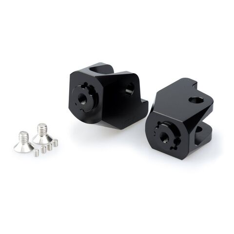 Puig Adjustable Rider Footpeg Mounts Triumph Tiger 800 / Street Scrambler 2011-2025 Black [Previously Installed]