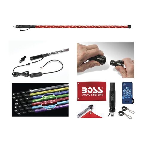 Boss Audio WP Remote Controlled RGB LED Lighted Whip 72" [Open Box]