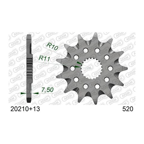 AFAM Self Cleaning Front Sprocket Honda 125cc-250cc