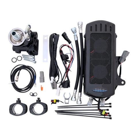 UltraCool Side Mount Oil Cooler Kit For Indian 2014-2026 Gloss Black [Open Box]