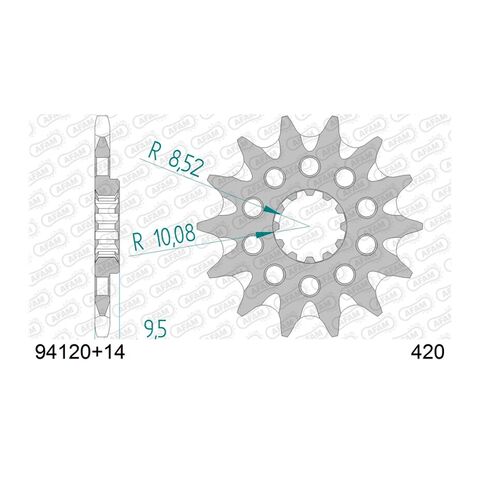 AFAM Self Cleaning Front Sprocket Husqvarna / Gas Gas / KTM 60cc-65cc