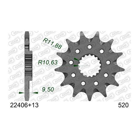 AFAM Self Cleaning Front Sprocket Suzuki RMZ 450 / RMX 450Z