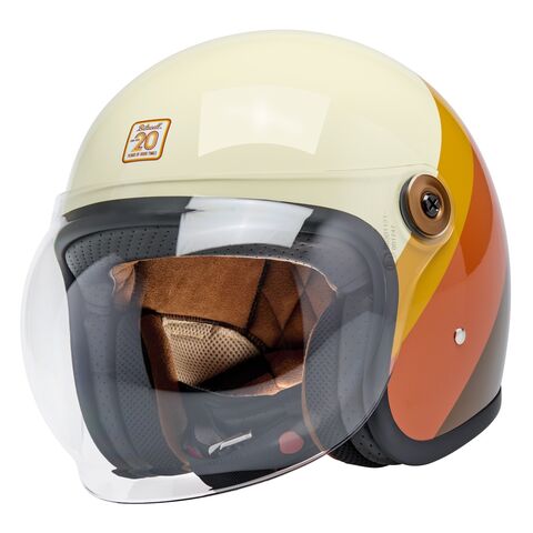 Biltwell Tahoe 20th Anniversary Helmet Cream/Red/Orange / SM [Open Box]