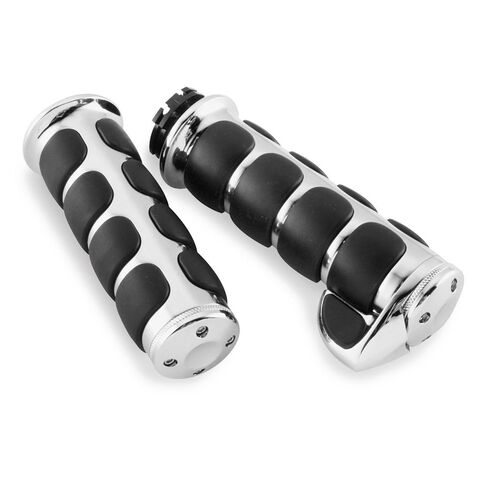 Kuryakyn ISO Grips For Harley With Throttle By Wire Premium W/ Standard throttle boss / Chrome [Previously Installed]