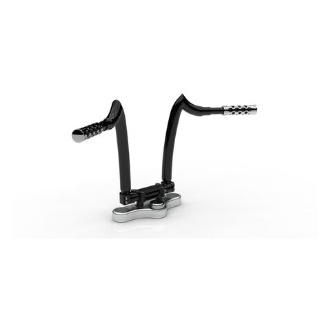 KST Kustoms 1 1/2" Spearhead Handlebars For Harley With 1 1/4" Clamp 14" Rise / High Gloss Black [Open Box]