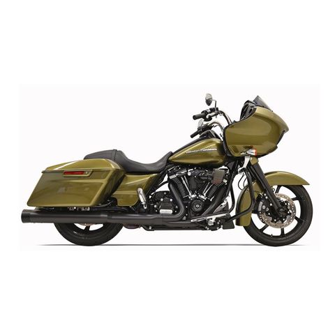 Bassani 4" DNT Straight Can Slip-On Mufflers For Harley Touring 2017-2026 Black w/ Black End Caps [Blemished - Good]