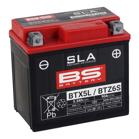 BS Battery BTX5L/BTZ6S SLA Factory-Activated AGM Battery