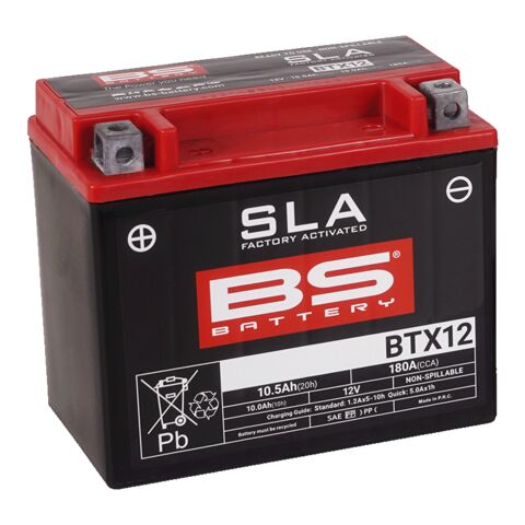 BS Battery BTX12 SLA Factory-Activated AGM Battery