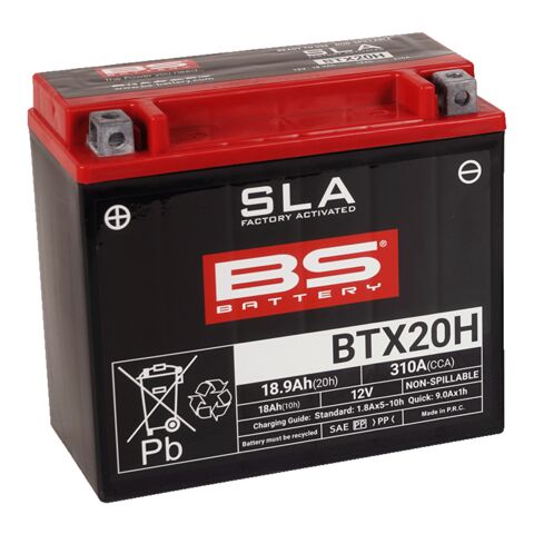 BS Battery BTX20H SLA Factory-Activated AGM Battery