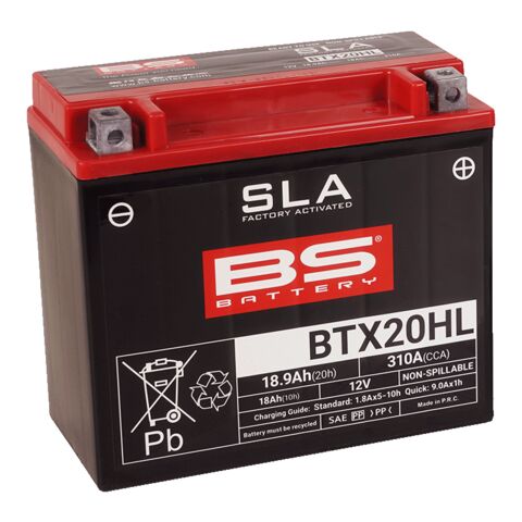 BS Battery BTX20HL SLA Factory-Activated AGM Battery