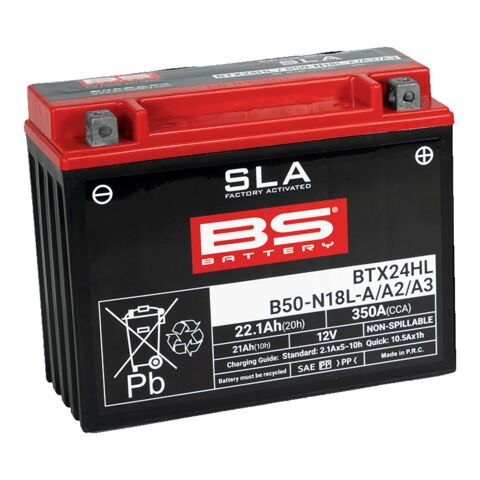 BS Battery BTX24HL/B50-N18L-A/A2/A3 SLA Factory-Activated AGM Battery