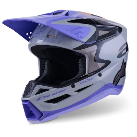 Alpinestars SM3 Jettson Helmet Grey/Purple/Black / SM [Blemished - Good]