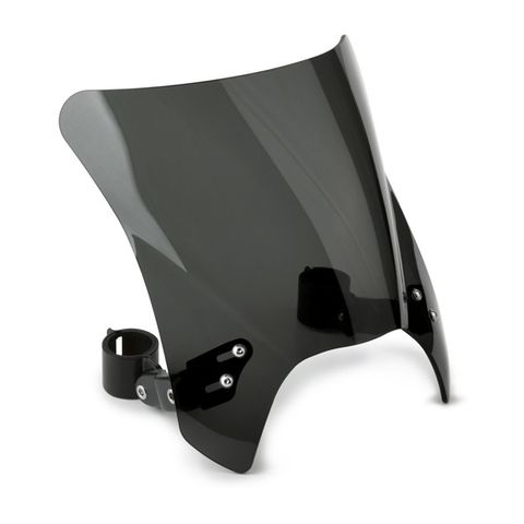 National Cycle Mohawk Universal Windscreen 31mm - 43mm O.D. Fork Mount Dark Smoke / Black - Straight Mounts [Blemished - Good]
