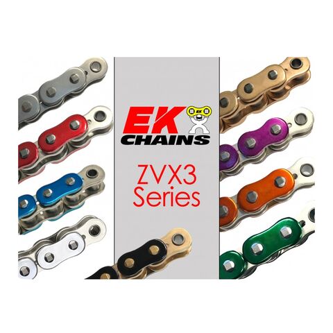 EK Chain 520 ZVX3 Chain 120 Links / Red [Incomplete]