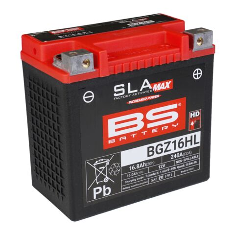 BS Battery BGZ16HL SLA Max Factory-Activated AGM Battery